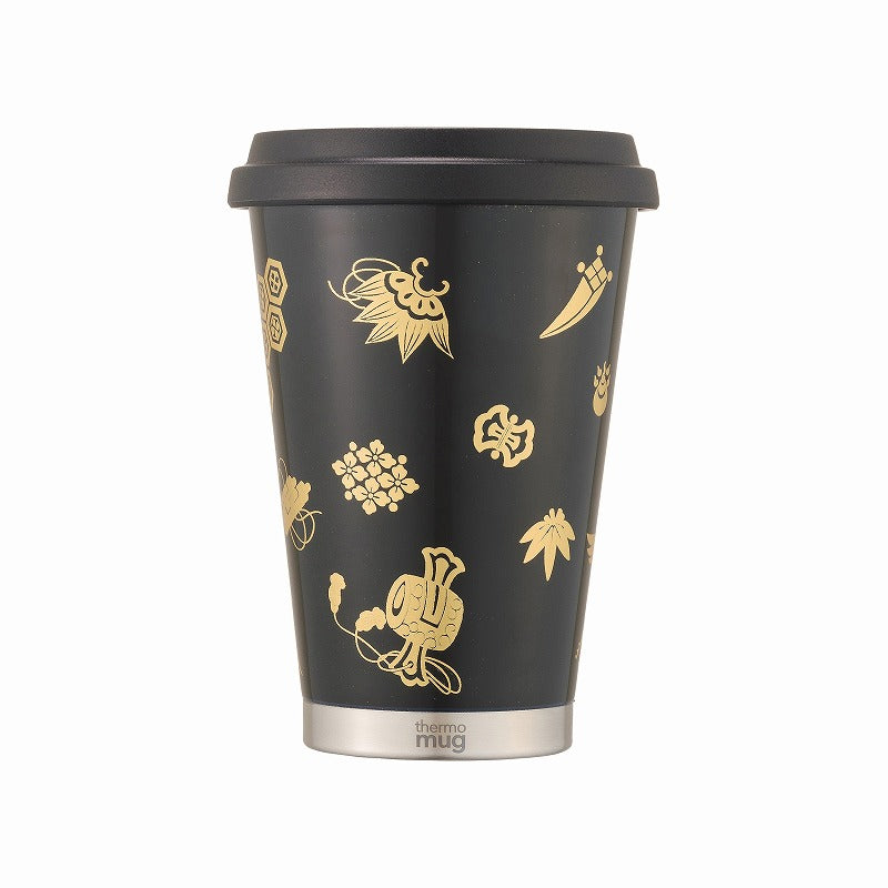 【漆】蒔絵 モバイルタンブラー ミニ｜URUSHI MAKIE MOBILE TUMBLER MINI（宝尽くし 黒）