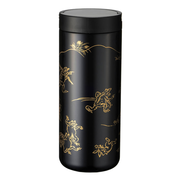 【漆】 蒔絵 ランタンボトル｜URUSHI MAKIE LANTERN BOTTLE（鳥獣戯画 黒）