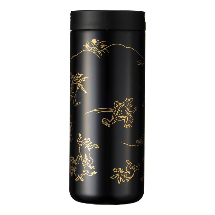 【漆】 蒔絵 ランタンボトル｜URUSHI MAKIE LANTERN BOTTLE（鳥獣戯画 黒）