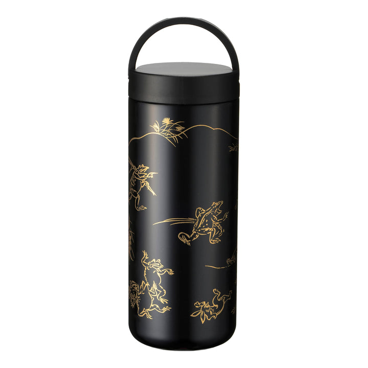 【漆】 蒔絵 ランタンボトル｜URUSHI MAKIE LANTERN BOTTLE（鳥獣戯画 黒）